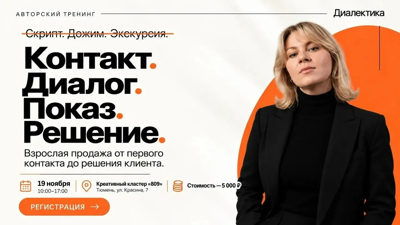 Контакт. Диалог. Показ. Решение: Взрослая продажа от первого контакта до решения клиента