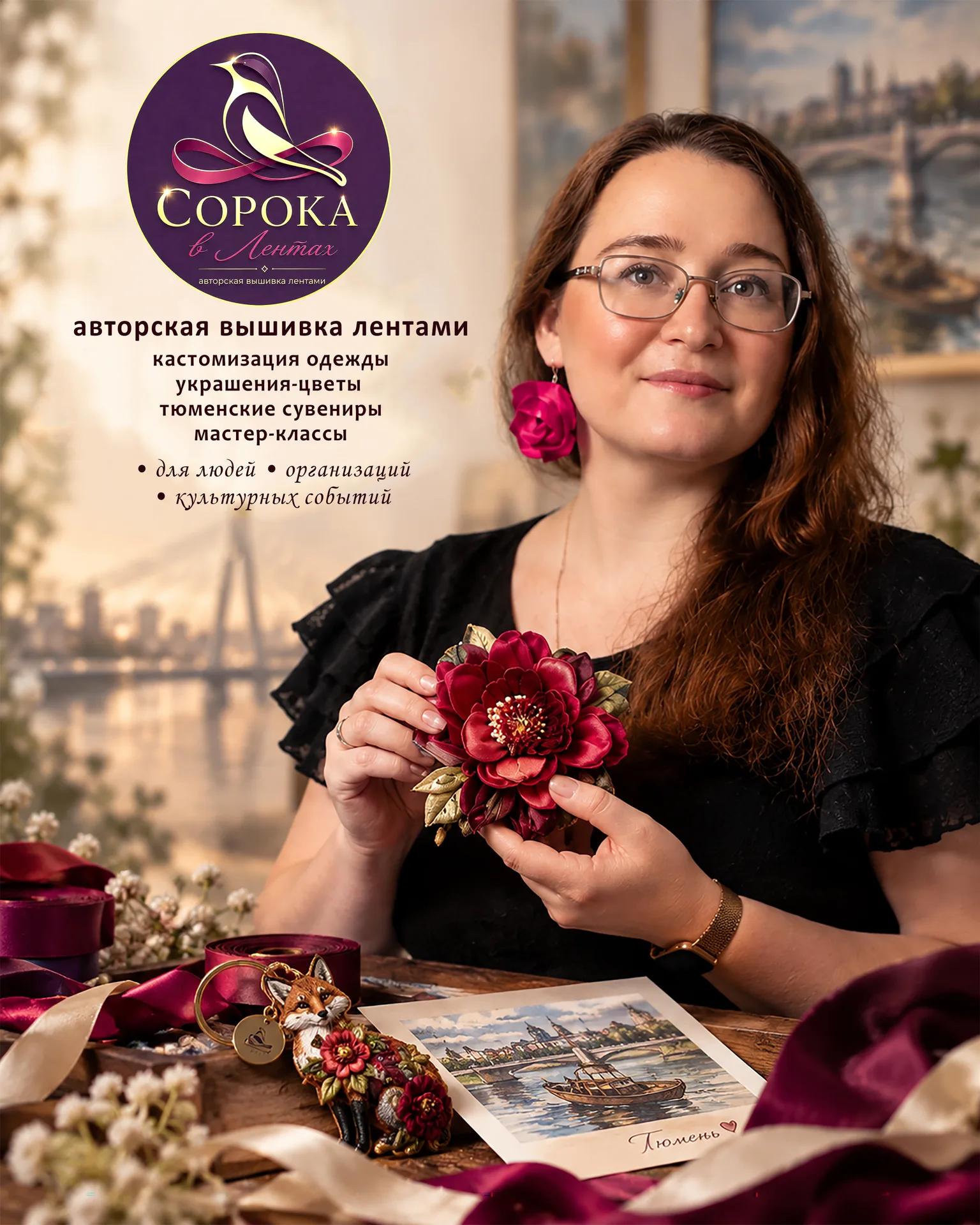 Сорока в лентах
